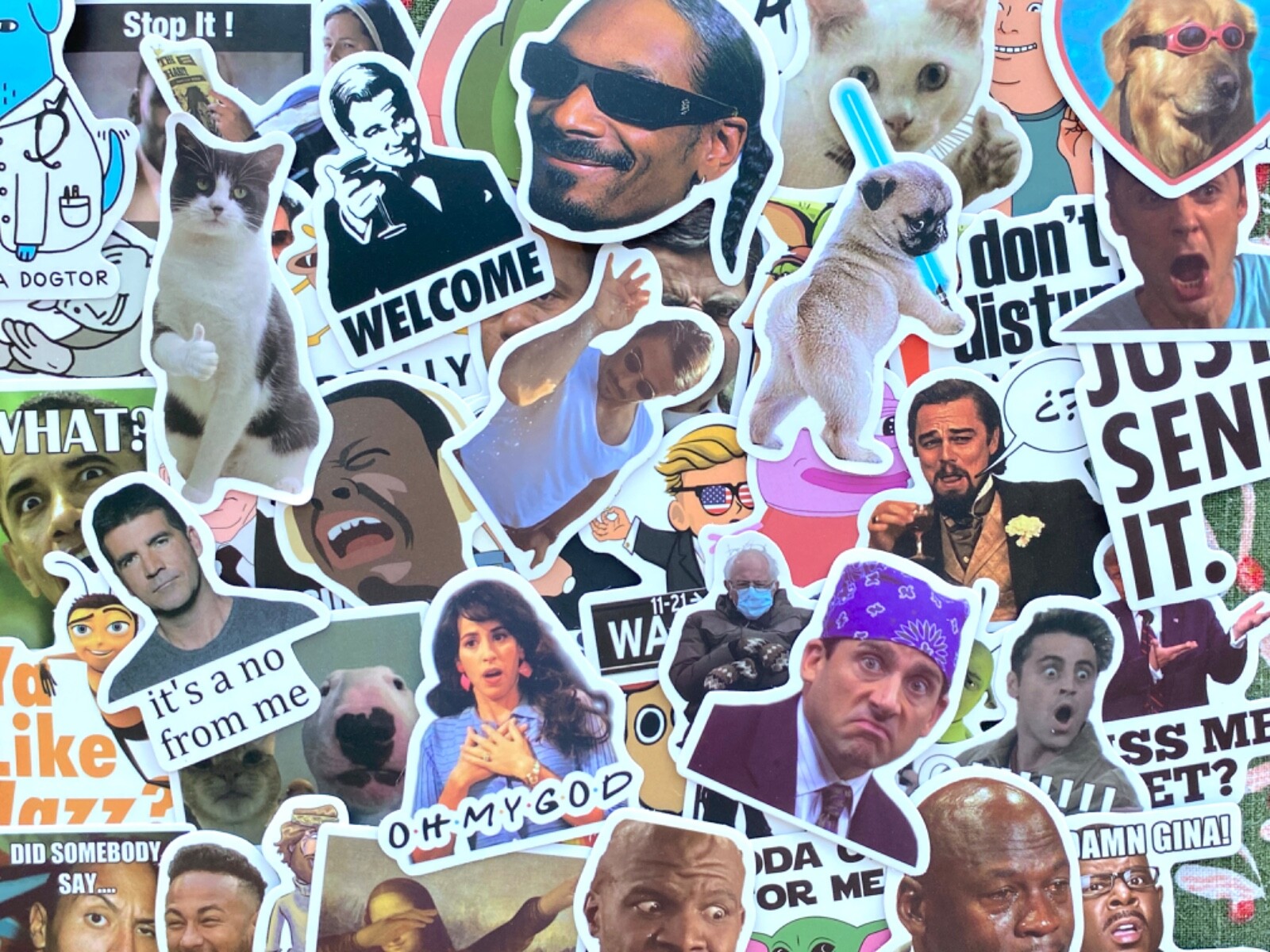 5-100 pcs Meme Stickers, Hype Trendy Funny Popular Car Bumper Laptop Phone Decal
