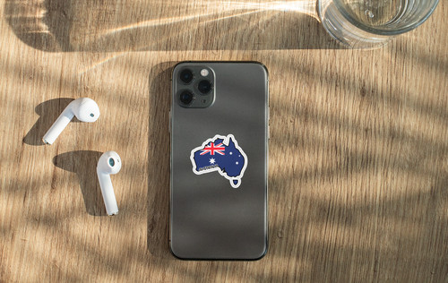 Australia Map Flag Sticker Decal