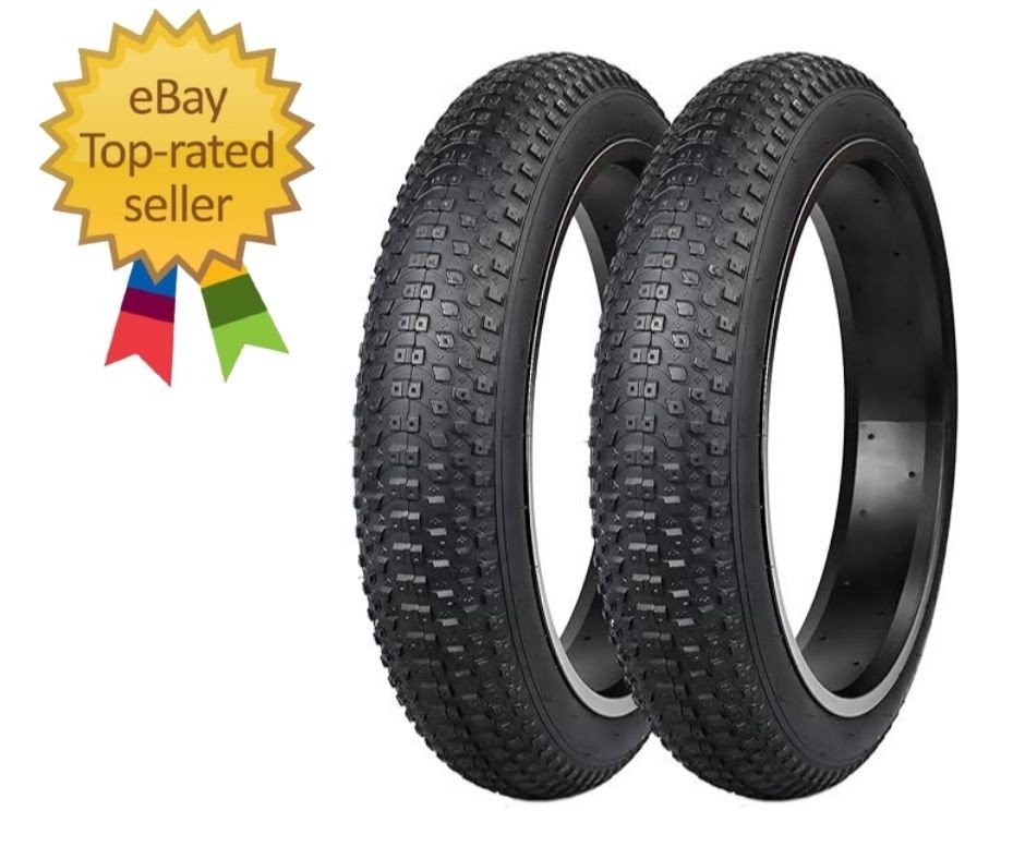 20×3.0 E-Bike Fat Tire-76-406 20×3.0, 2 PCS 20X3.0 Tires (NO TUBE)