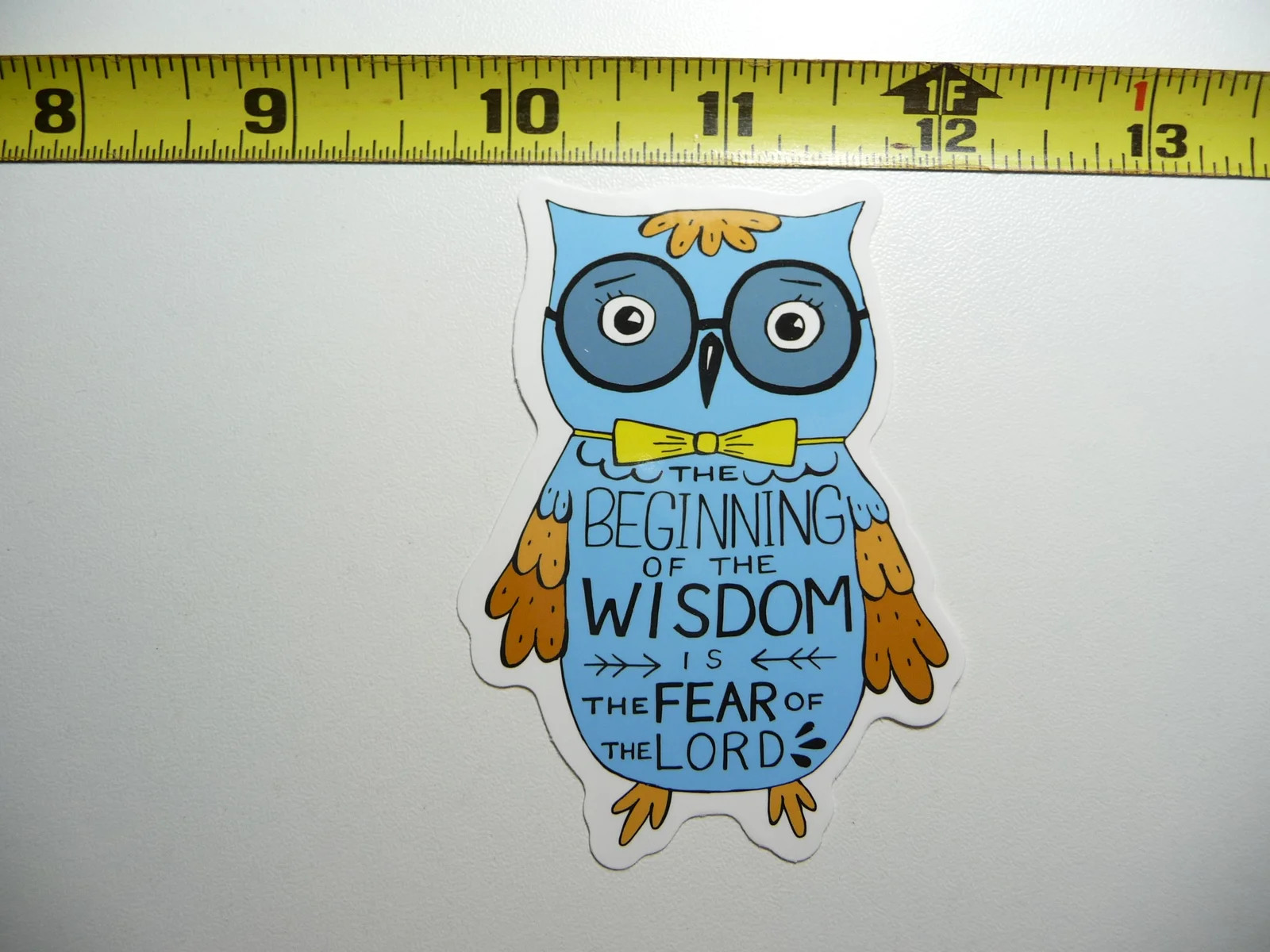 OWL THE BEGINNING OF THE WISDOM SMALL STICKER DECAL CHRISTIAN CHURCH FAITH