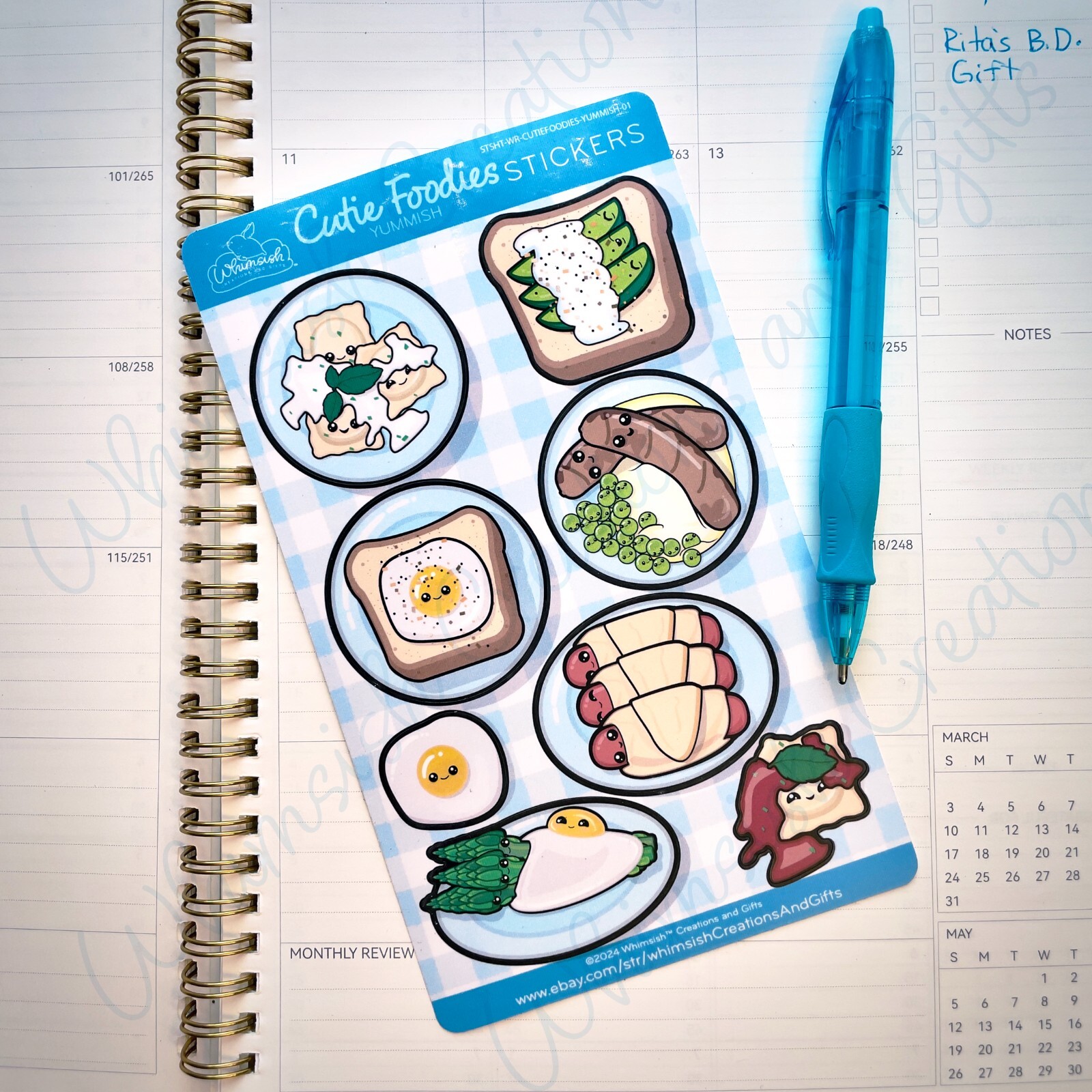 Sticker Sheet—CutieFoodies01, Laminated Vinyl Stickers