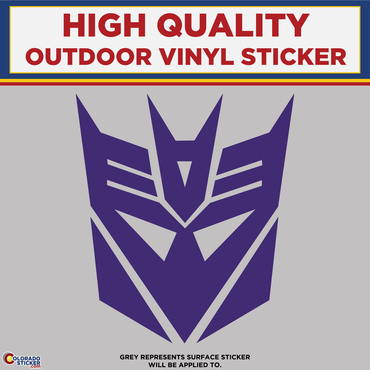 Decepticon Die Cut , High Quality Vinyl Sticker Decals