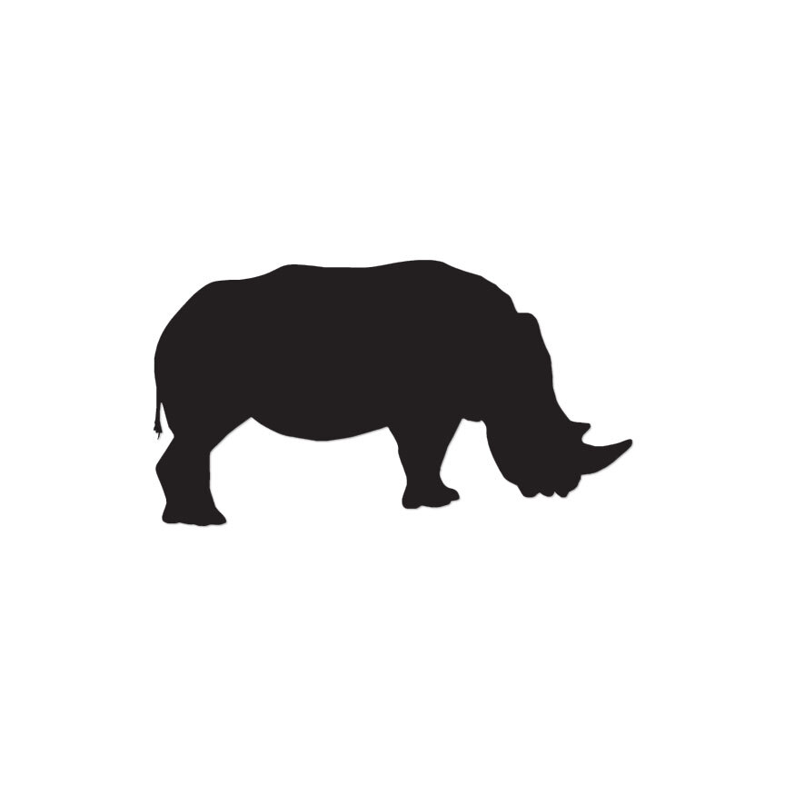 Rhinoceros Rhino – Vinyl Decal Sticker – Multiple Colors & Sizes – ebn2805