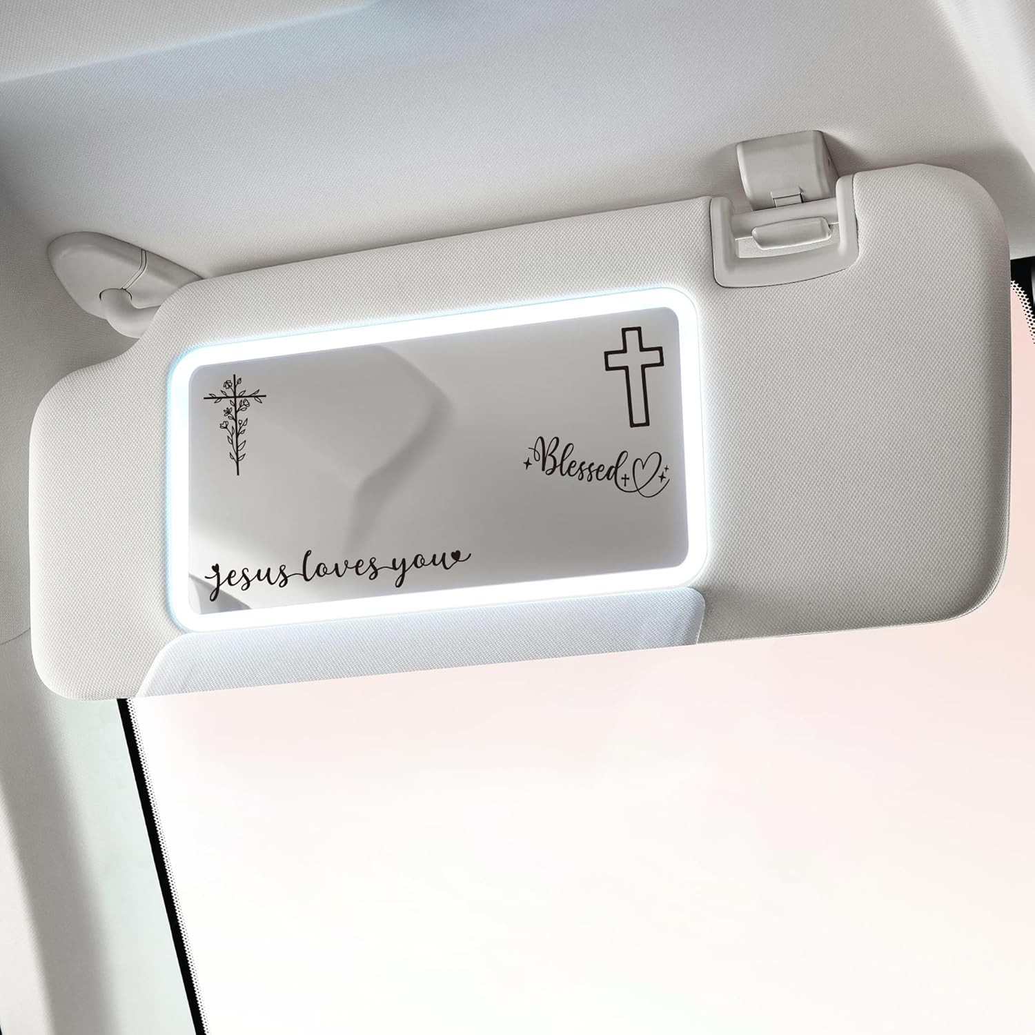 6 Pcs Trust in God Rearview Mirror Stickers, Christian Car Decals for Faith Insp