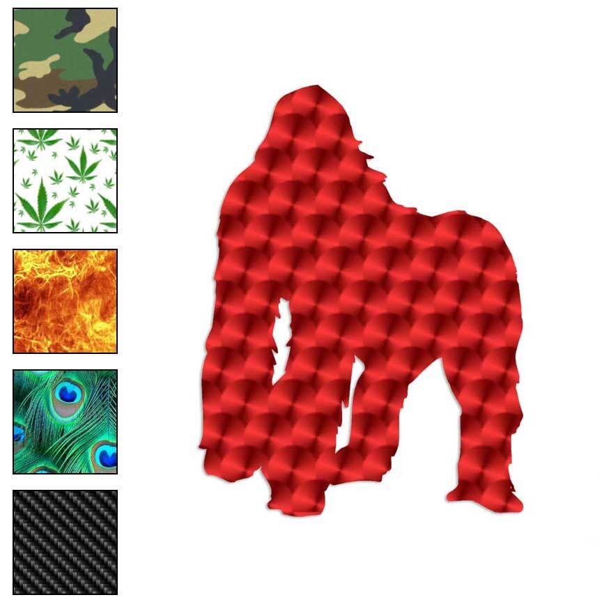 Gorilla Ape Monkey Orangutan, Vinyl Decal Sticker, 40 Patterns & 3 Sizes, #1345