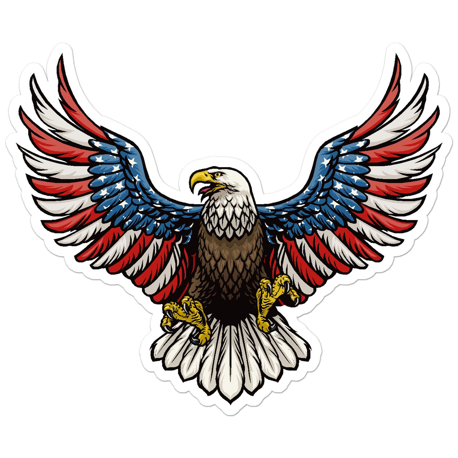 USA American Flag Eagle Vinyl Decal Sticker – ebn9897