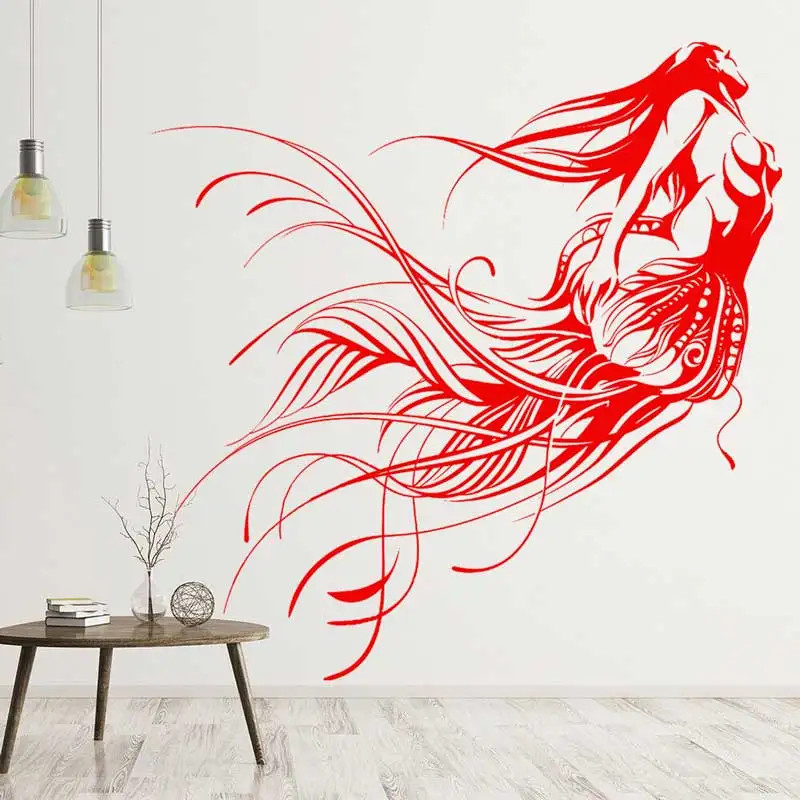 Modern Abstract Art Female Wall Decals Beauty Salon SPA Shop Up Wall Decals