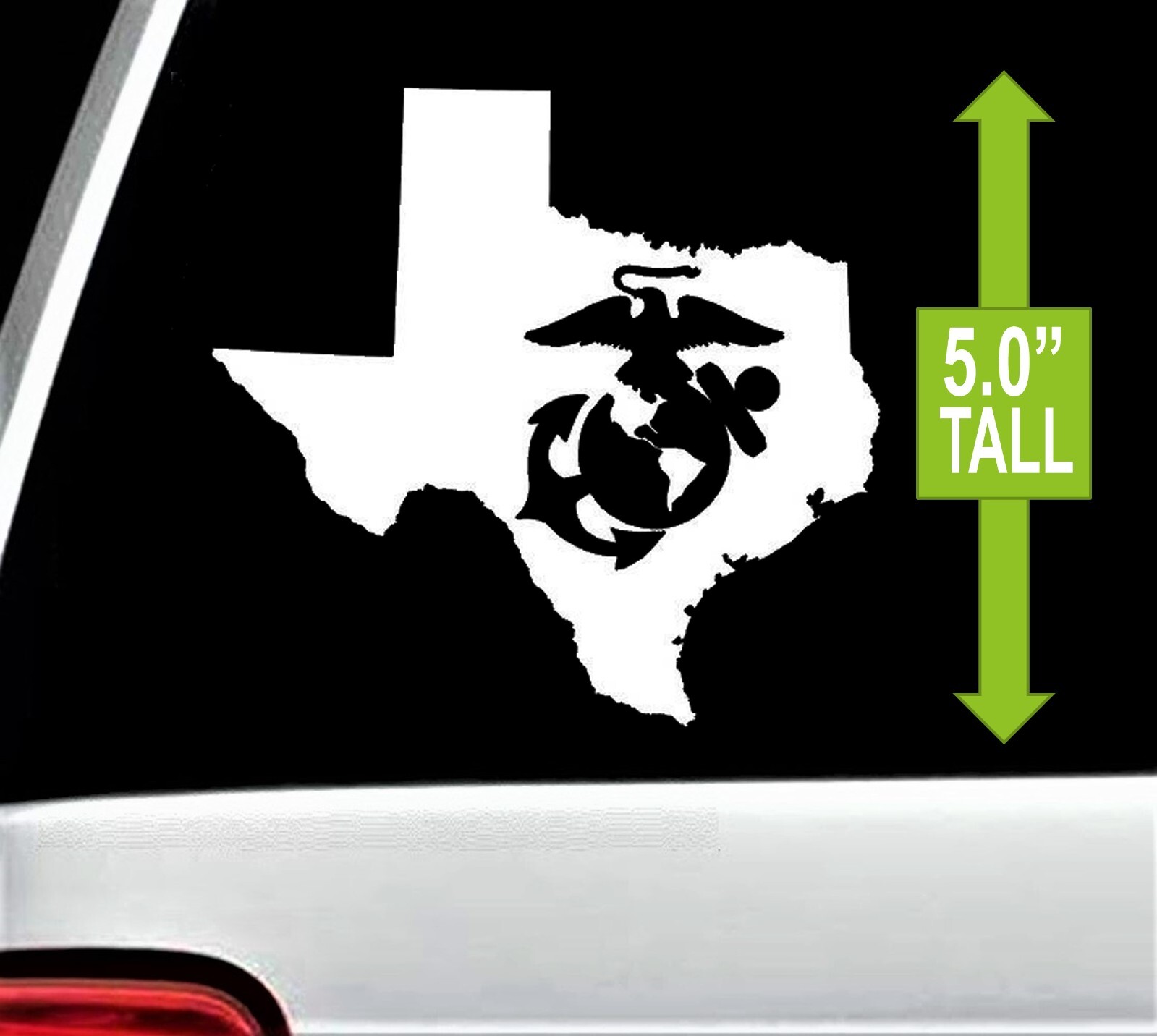 Texas State Eagle Globe Anchor Decal