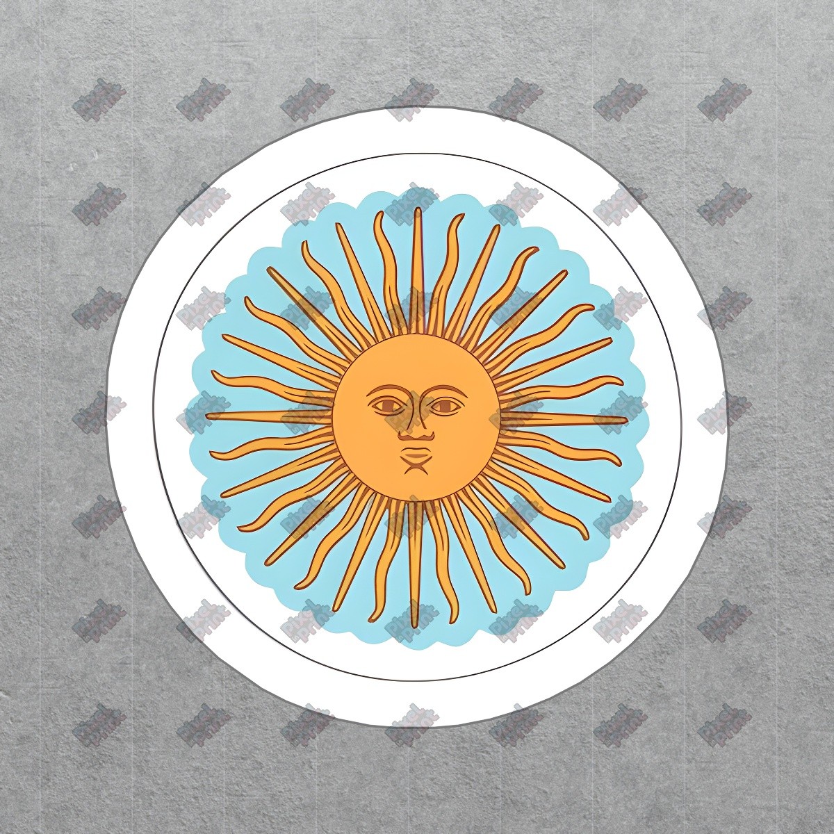 Vibrant Sun Vinyl Sticker Boho Aesthetic Decal for Water Bottles, #421362