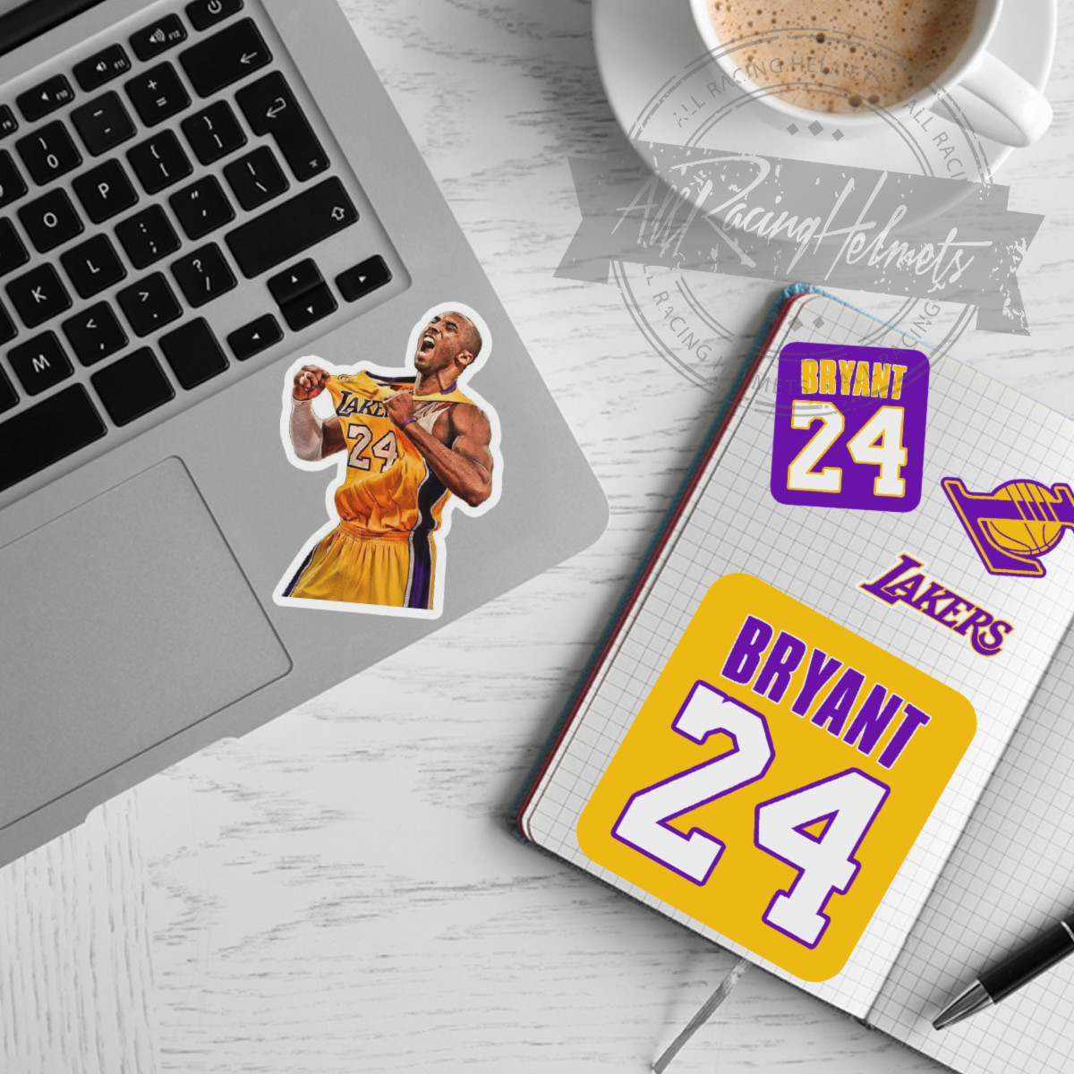 Los Angeles Lakers NBA Basketball LA Kobe Bryant A4 Printed Vinyl Decal Sticker