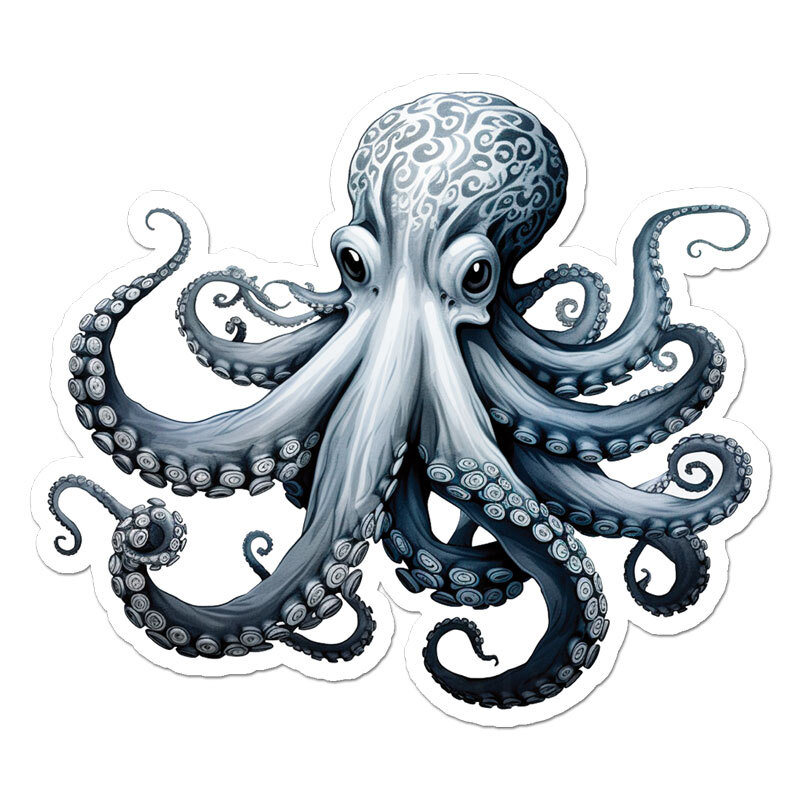 Octopus Sea Monster, Vinyl Decal Sticker, Indoor Outdoor, 3 Sizes, #11923