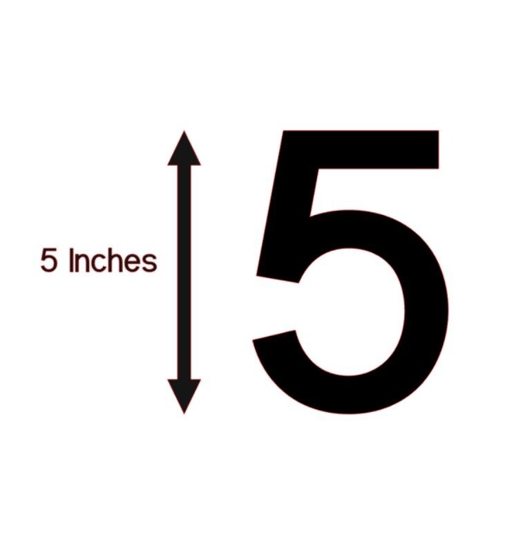 Large Number Stickers Mailbox Address 5" Vinyl Decal Building House Business Car