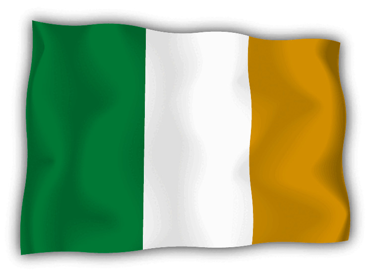 Ireland Wave Flag Car Bumper Sticker Decal