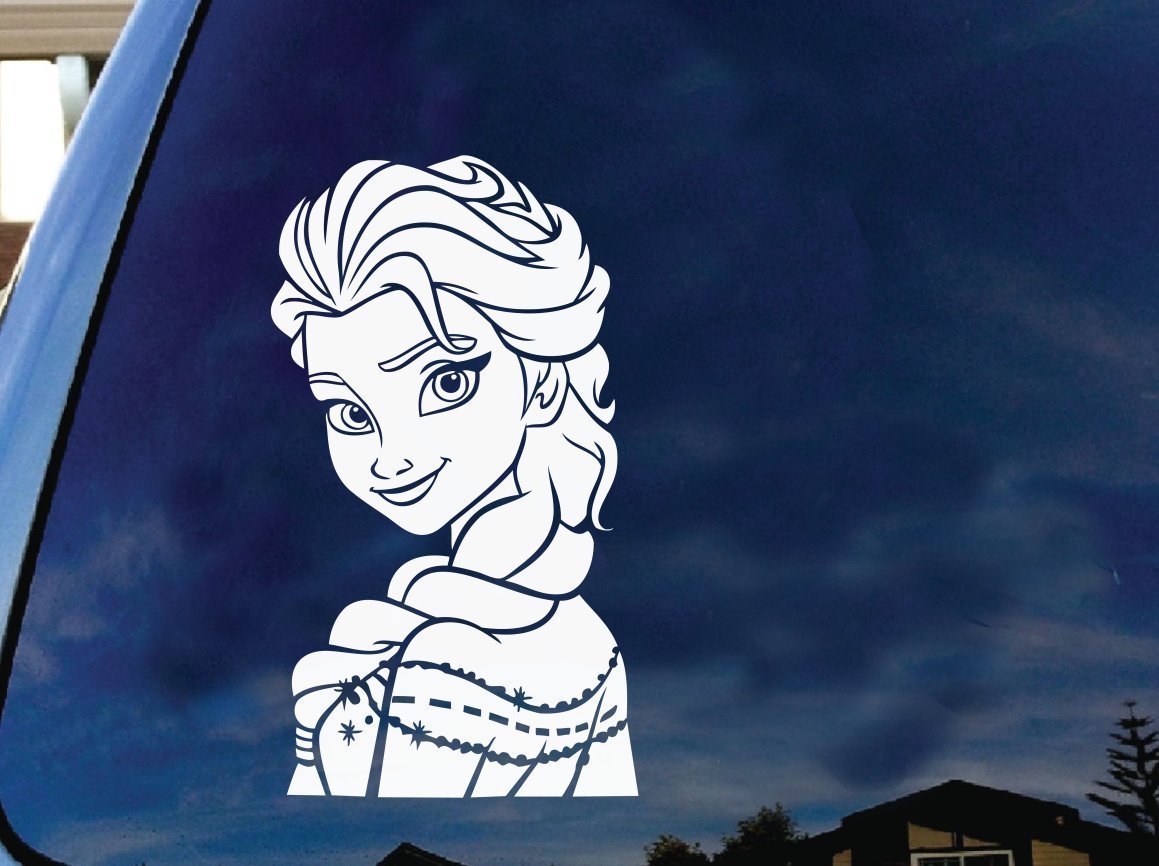 Frozen movie cartoon character Elsa beautiful car truck laptop decal sticker 6"