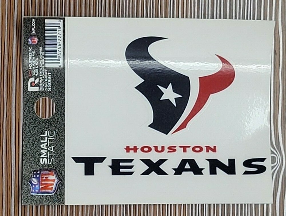 Houston Texans Small Static-Cling Window Decal Sticker – Approx 3" x 4"