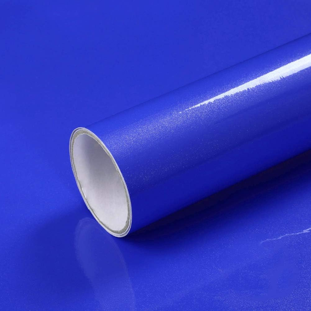 Glossy Royal Blue Contact Paper Decorative Self Adhesive Vinyl Warp Furniture Fi