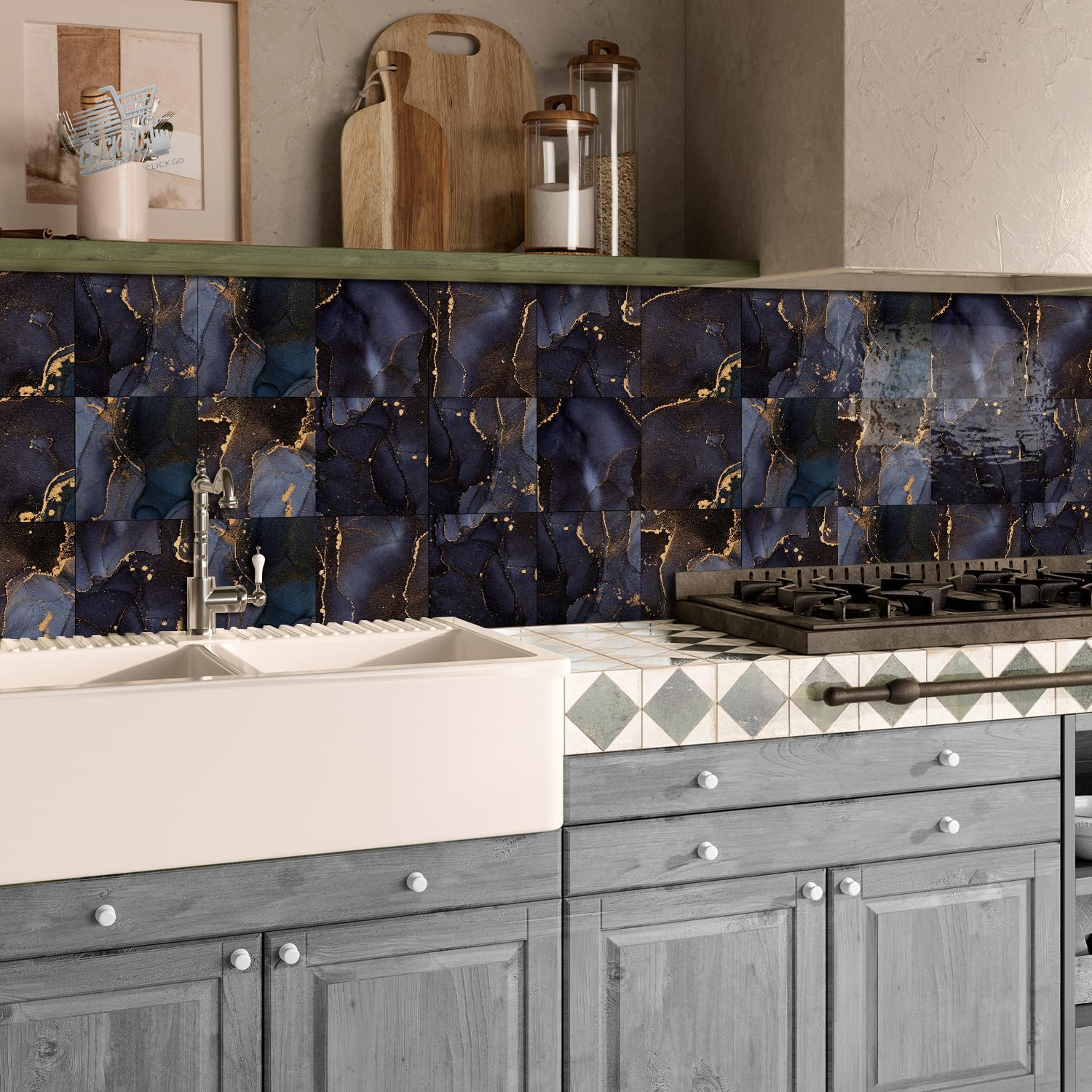 10×10 Kitchen Bathroom PVC Waterproof Wall Cladding Furniture Tile Stickers