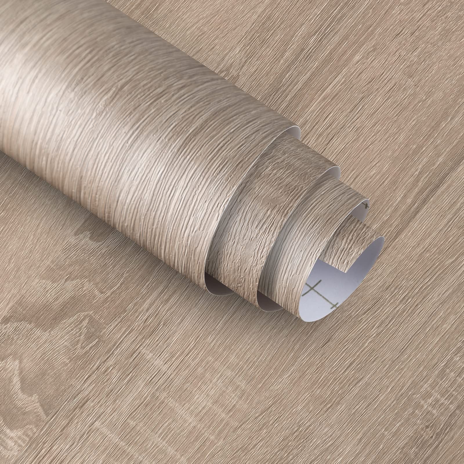 Gray Brown Wood Grain Contact Paper Waterproof Faux Wood Wallpaper Peel and S…