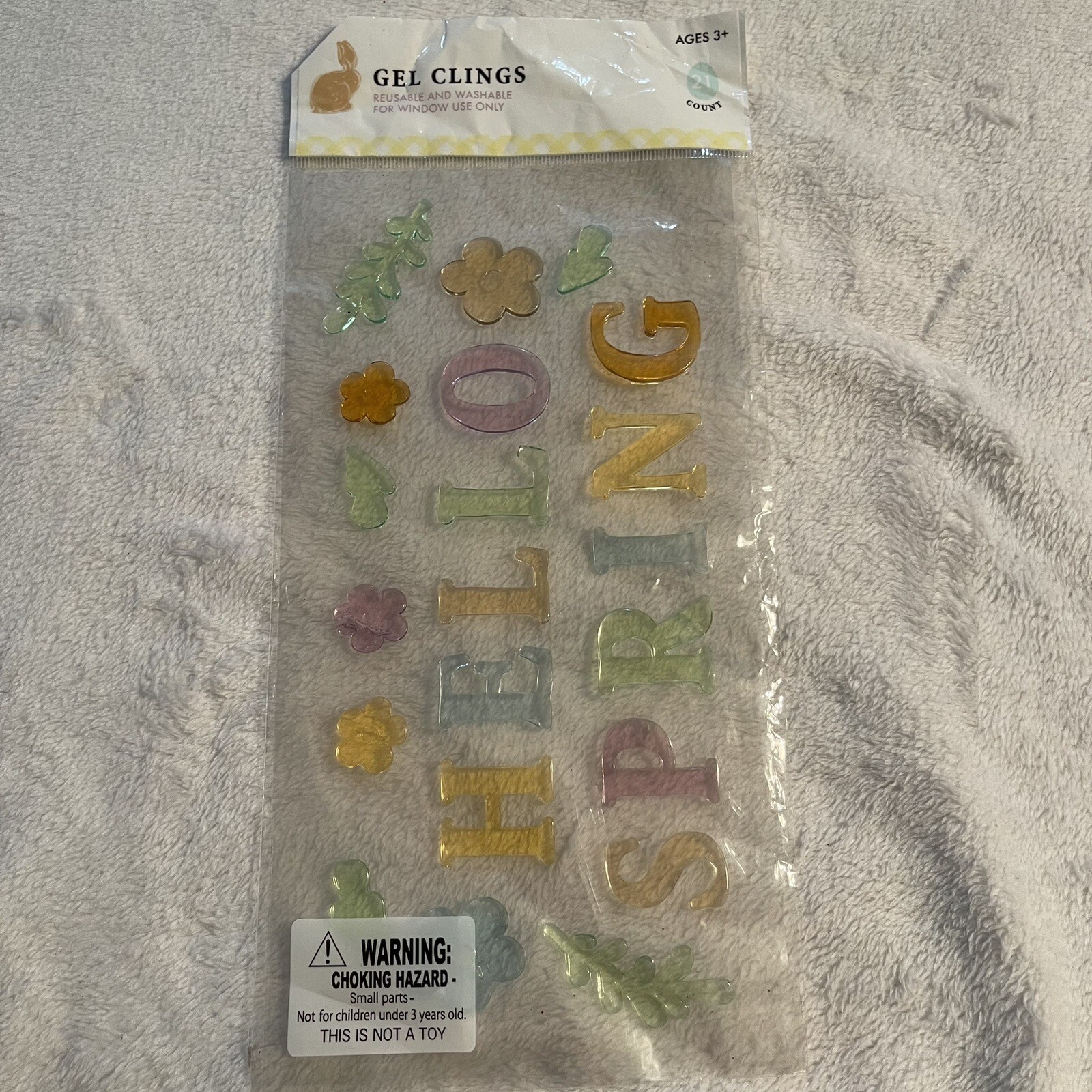 Window Gel Clings Hello Spring Flowers Teacher Supply Decor