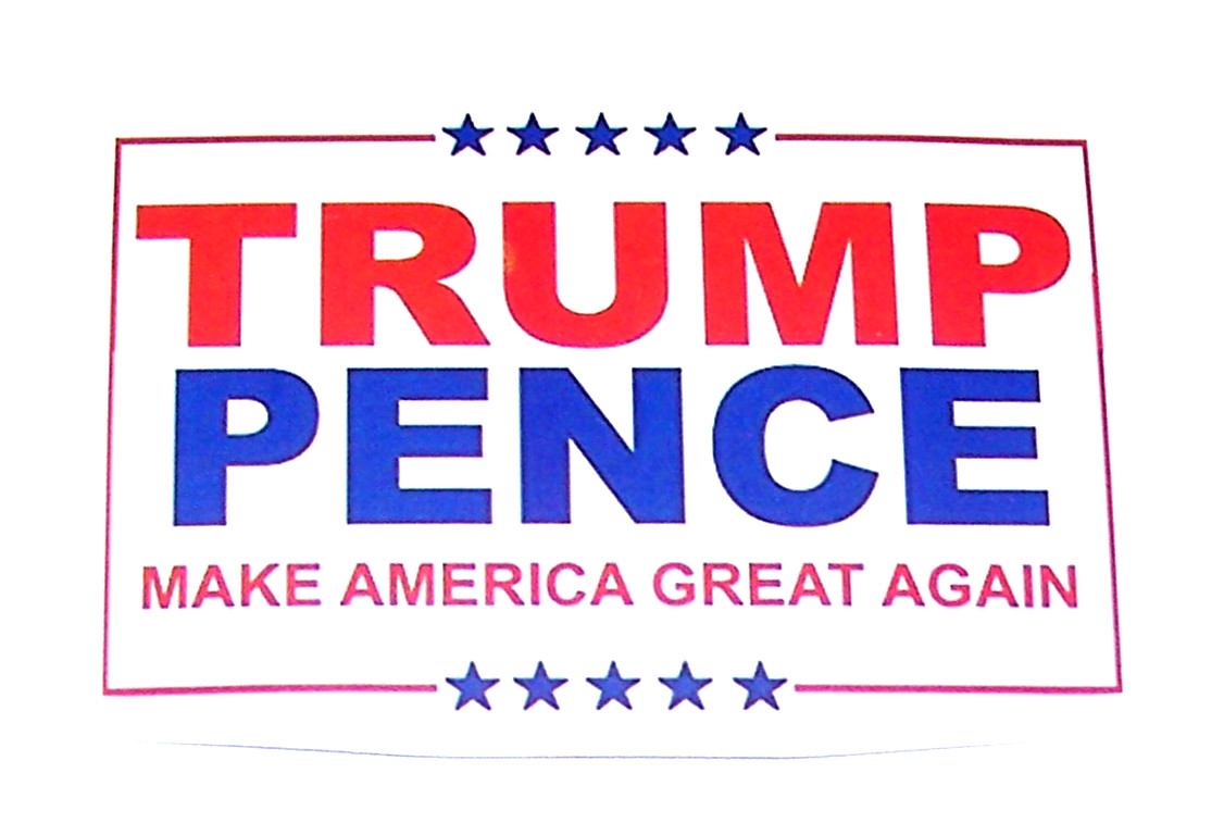 DONALD J. TRUMP Cut Sticker Decal Campaign Politics President Donald Trump