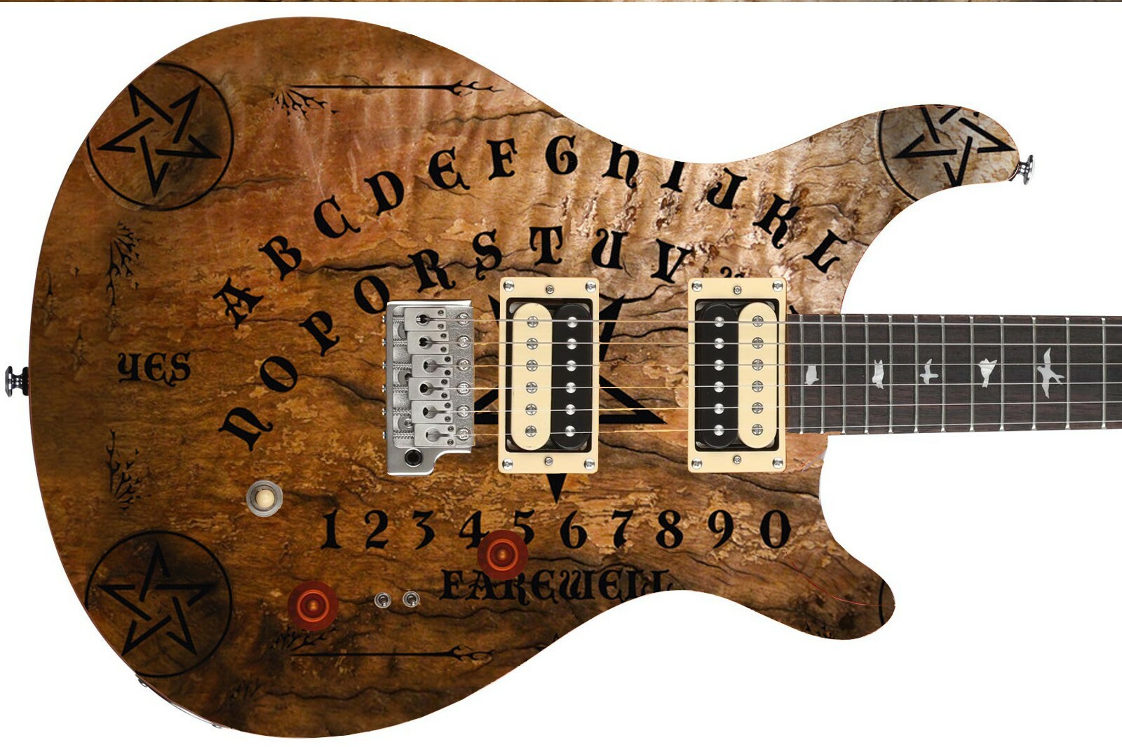 Guitar Skin Axe Wrap Re-skin Bass Reface – Ouija Wood Attic Find 761