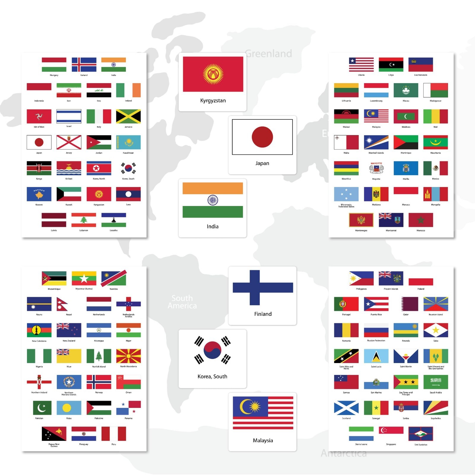 Premium World Flags Stickers Set – Durable Country Flag Decals for Kids & Teache