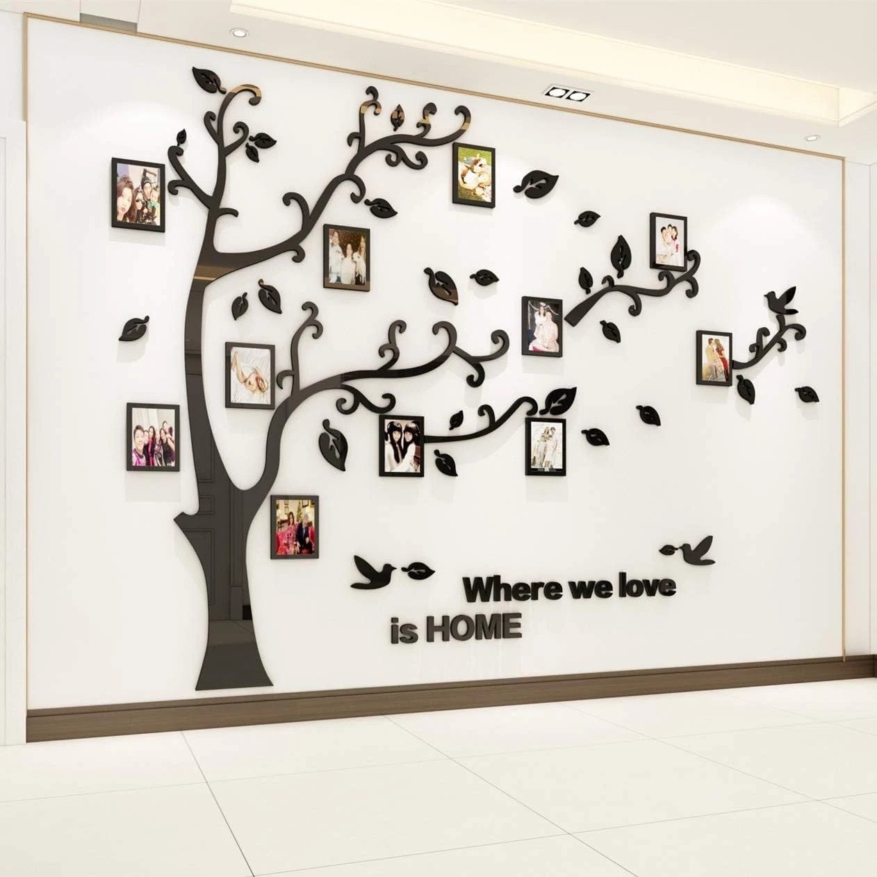 Create Your Own Art with 3D Tree Wall Decals – DIY Family Collage Decor