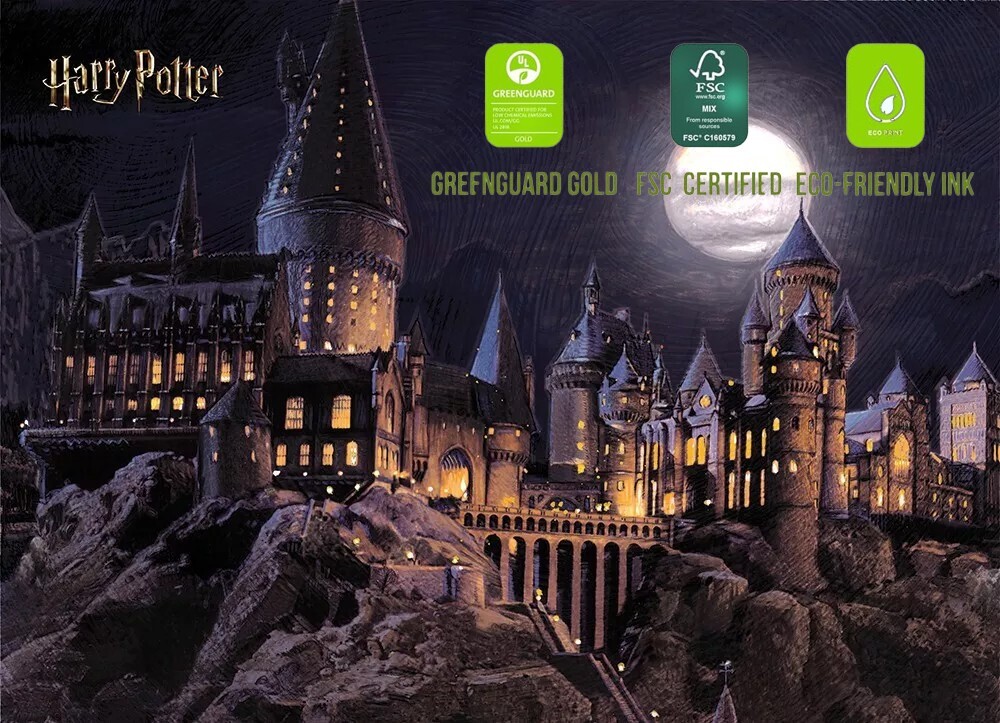 252x182cm wallpaper mural for children's bedroom photo wall Harry Potter Castle