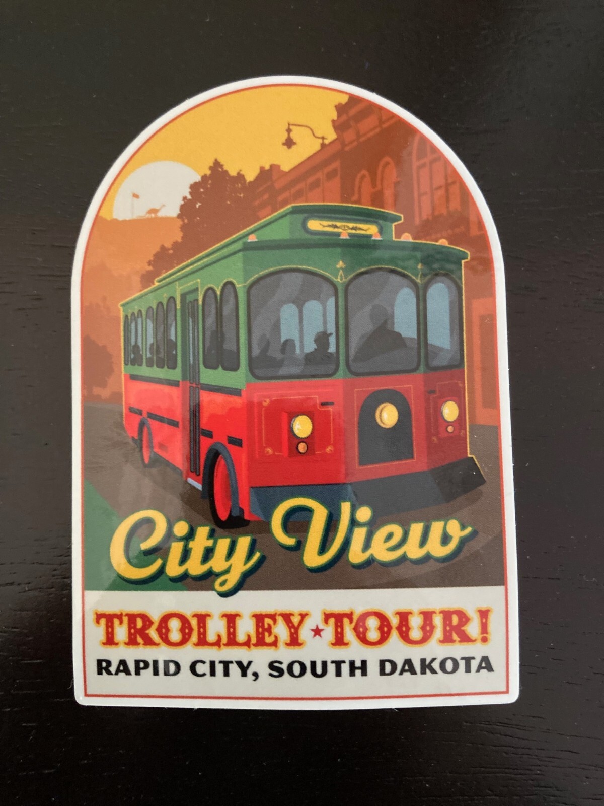 Rapid City South Dakota "Trolley Tour" 4"Travel Sticker Decal Vinyl