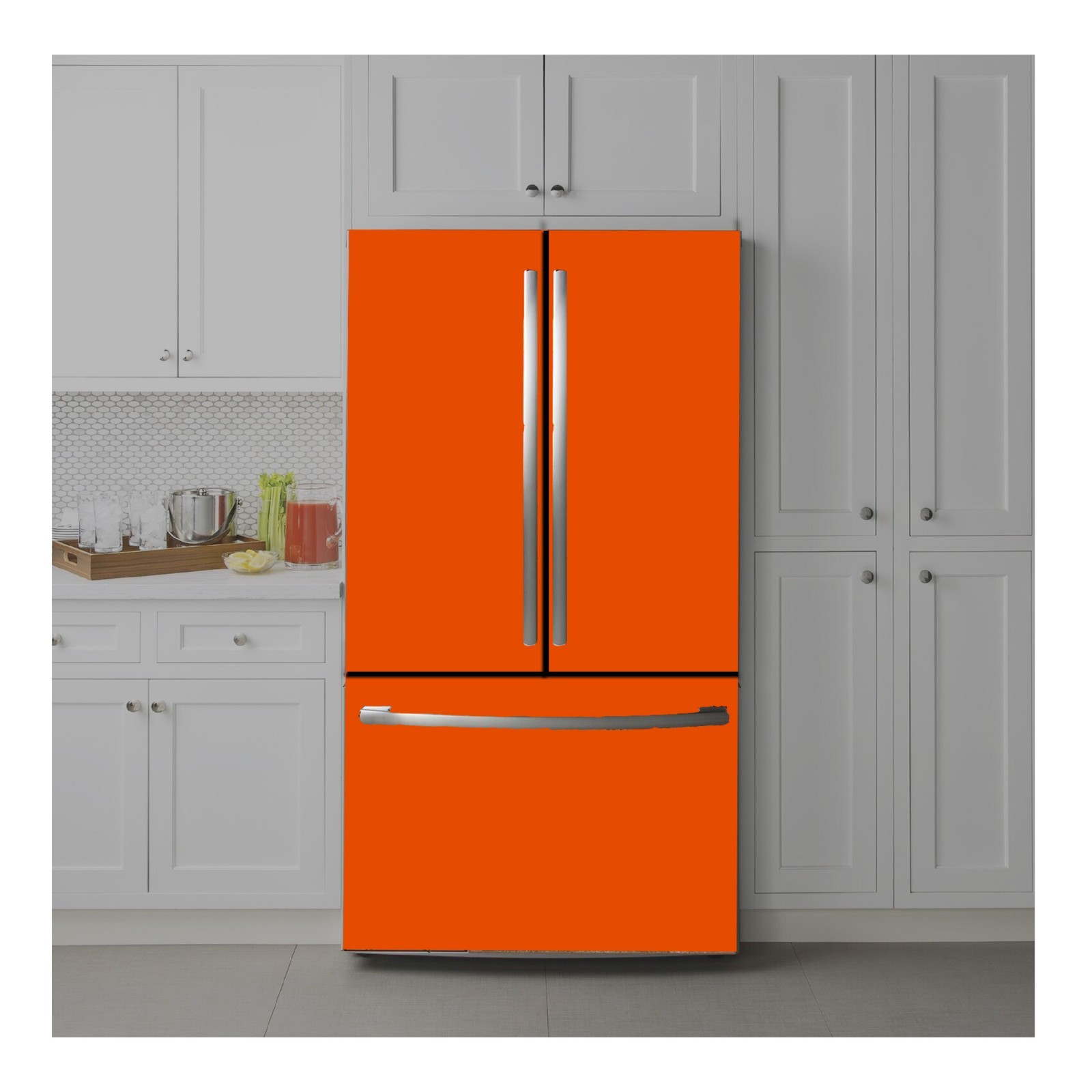 Abstract Art Fridge Vinyl Wrap Refrigerator Sticker Modern Kitchen