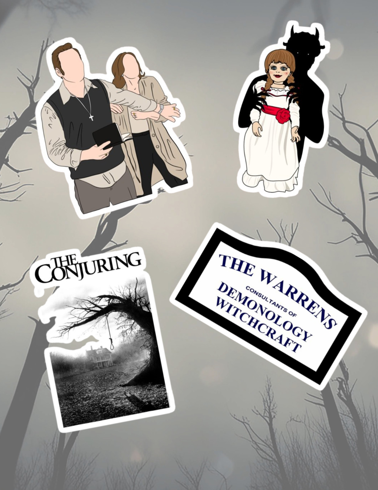 The Conjuring Horror 4pc Sticker Pack