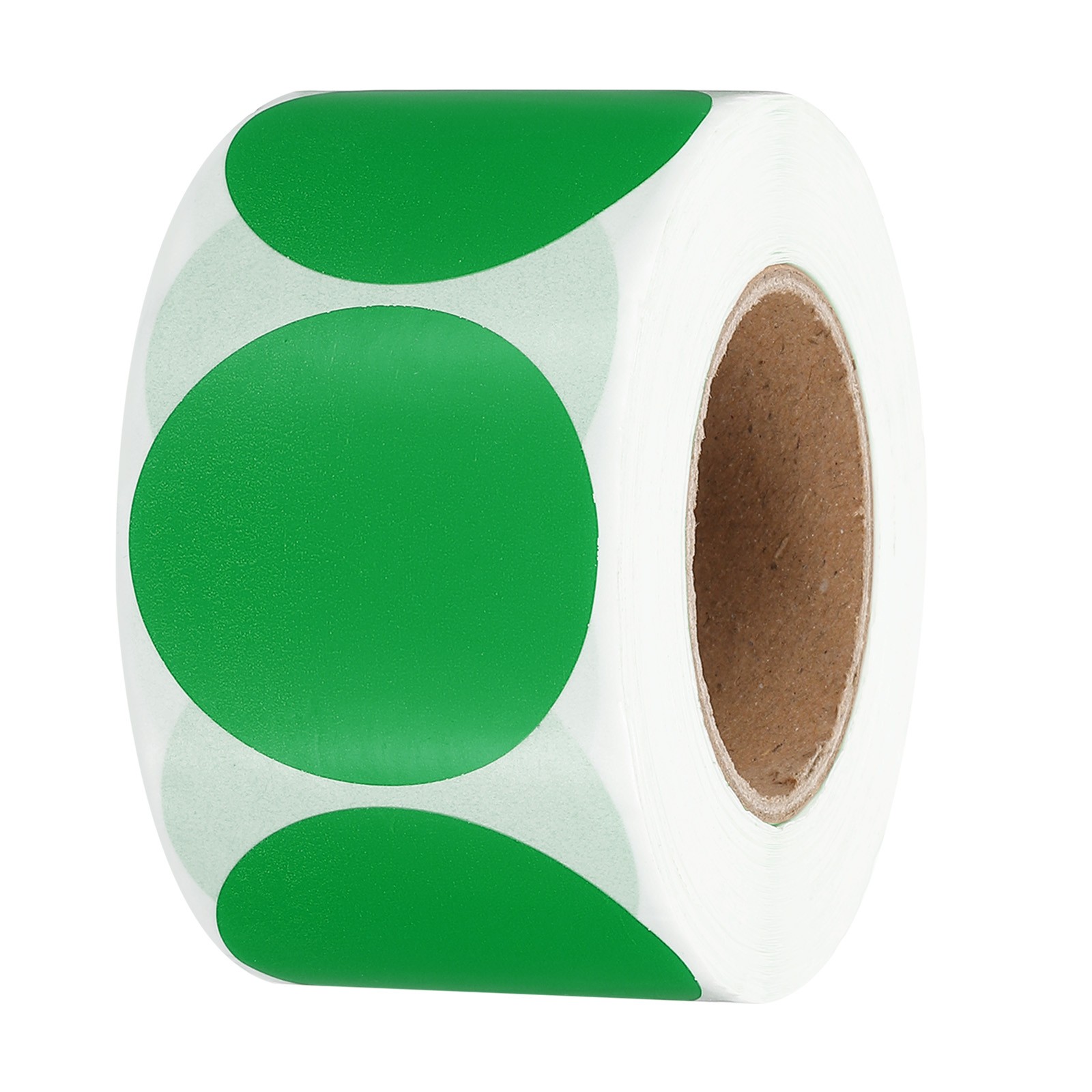 1.5 Inch Round Thermal Label Stickers for Business, Green (500Pcs)