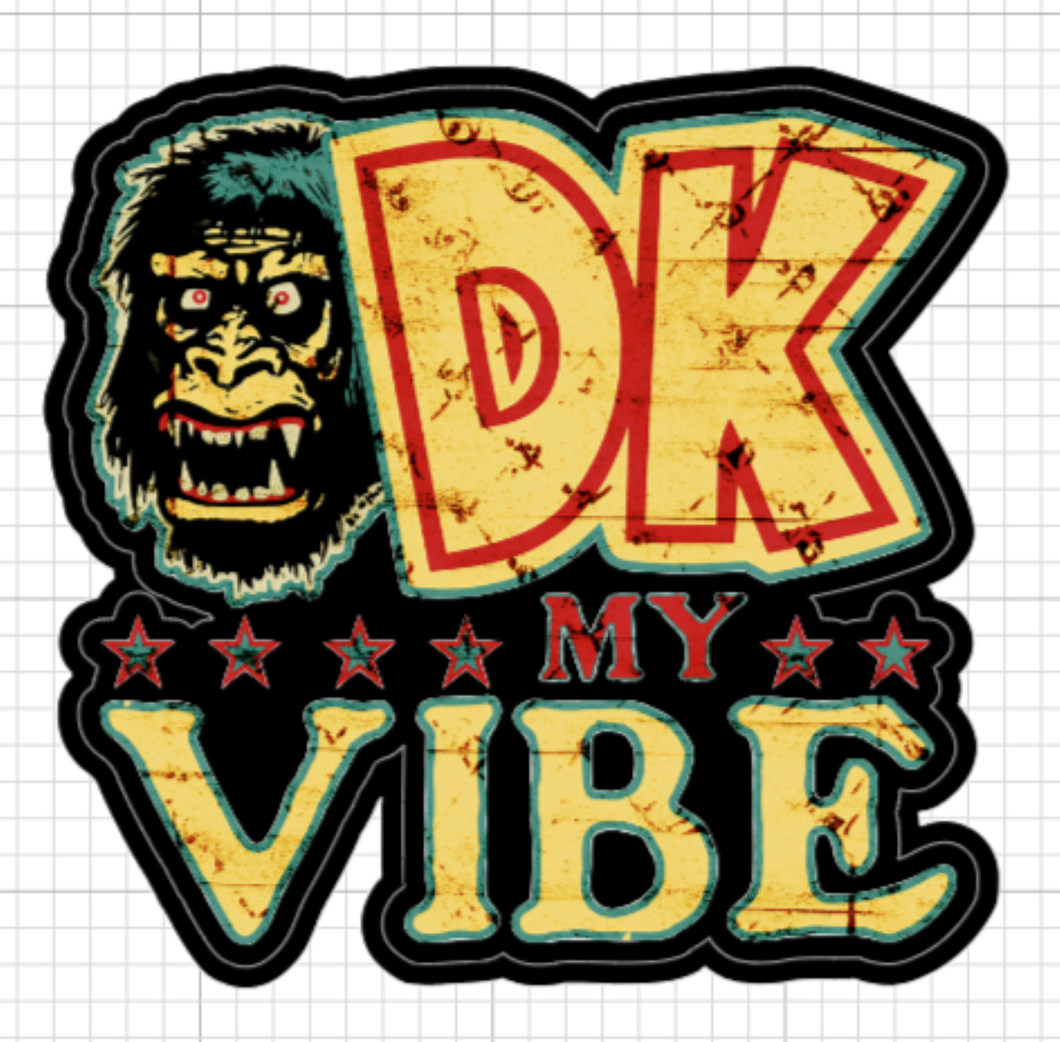 (2) DK MY VIBE Retro Vinyl Sticker – Funny Gaming & Pop Culture Decal