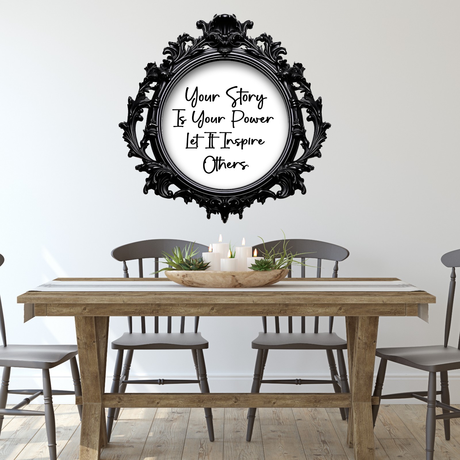 Motivational Wall Art – Peel and Stick Vinyl/removable Wall Decals. 3D illusion.