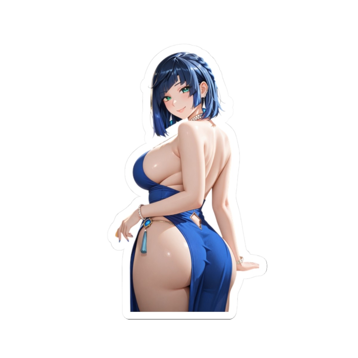 Cute Anime Sticker | Pretty Waifu Decal | $20FreeShipping | FanArt | Yelan