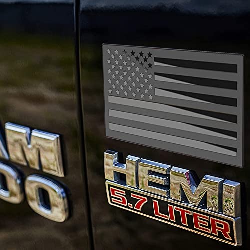 3D Metal American Flag Emblem Decal，Black American Flag Decal,for Car, Truck