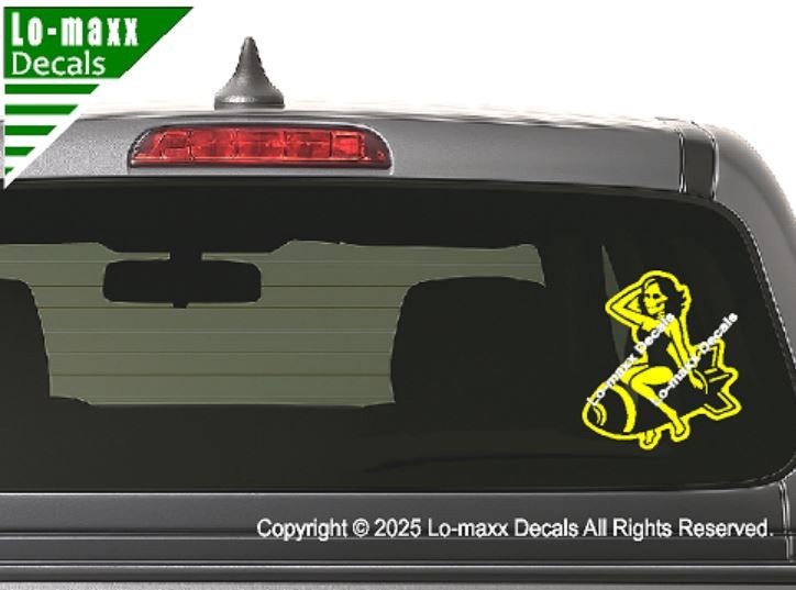 WWII Zombie Pin Up Bomb Decal Military Nose Art Style Avery Dennison Vinyl