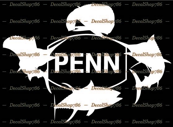 PENN Fishing Reels V – Cars/SUV's/Trucks Vinyl Die-Cut Peel N' Stick Decals