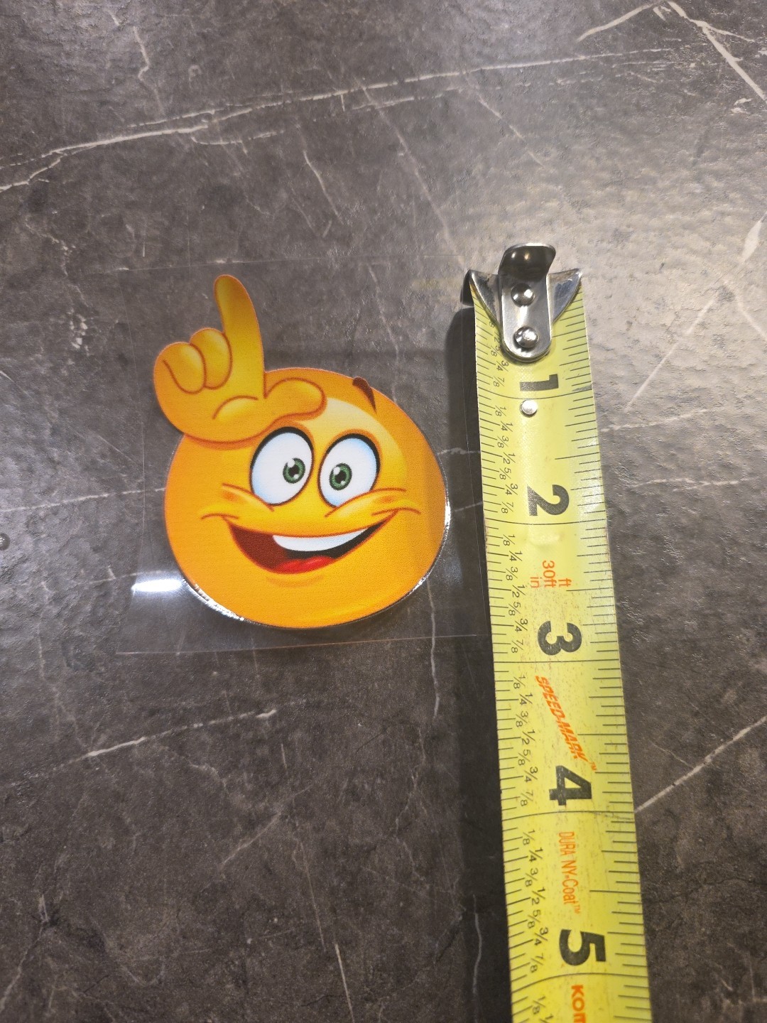 Smiley Face Loser Emoji UV DTF Decal Sticker for Hard Surfaces Full Color USA