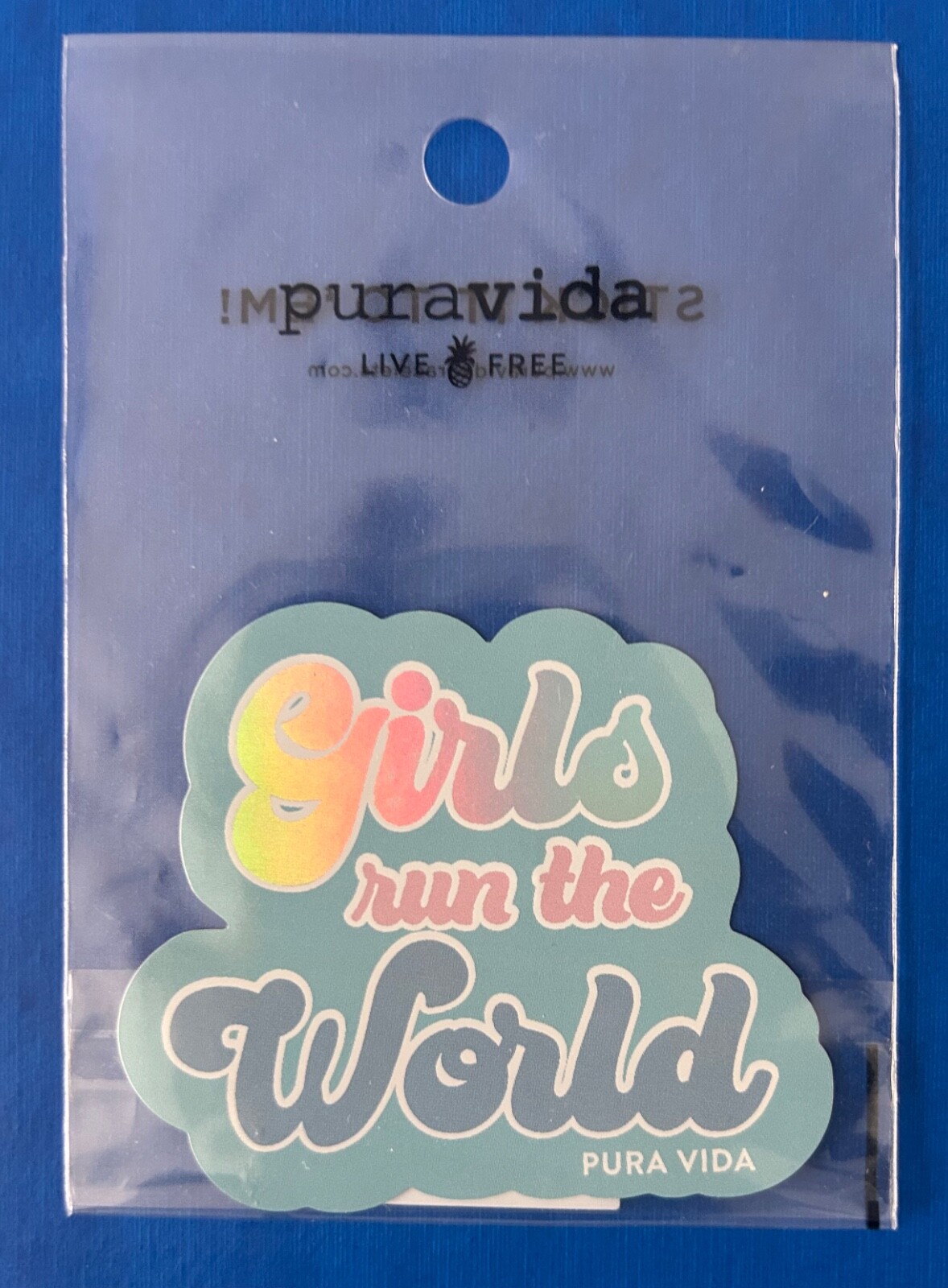Pura Vida Sticker Girls Run The World Logo NEW sealed