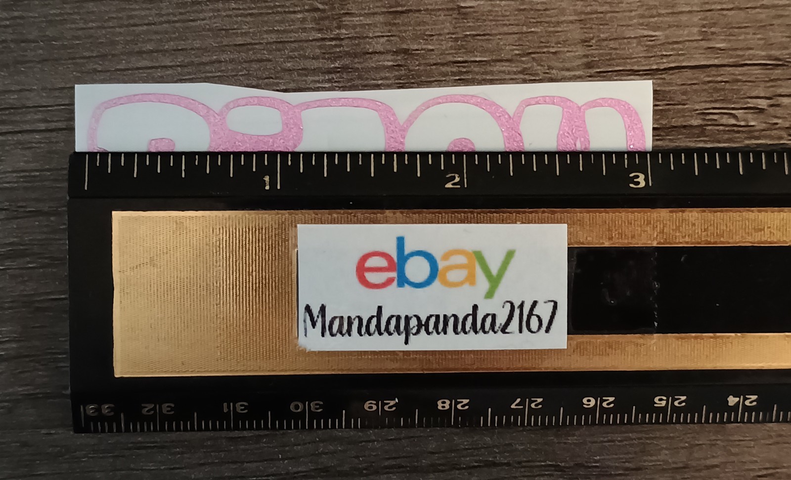 3" x 1" Pink Bitch Decal – Shimmer Permanent Vinyl – Sparkly – Glittery – Cute