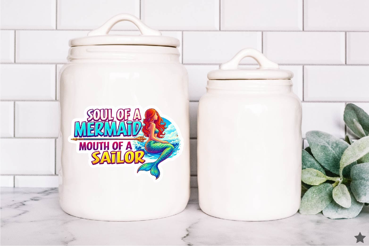 Soul of a Mermaid Mouth of a Sailor Decal Sticker Car Girl Power Beach Ocean Se