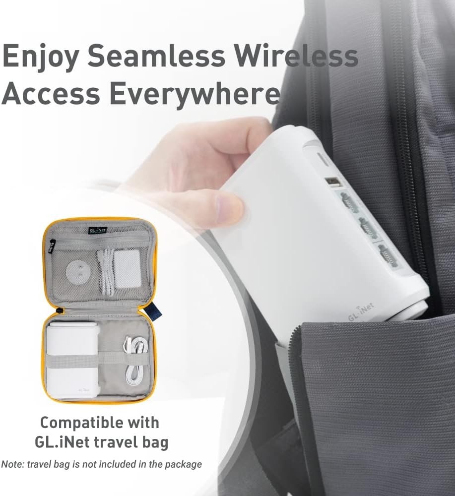 GL.iNet GL-SFT1200 (Opal) Portable WiFi Travel Router, Mini Compact, White