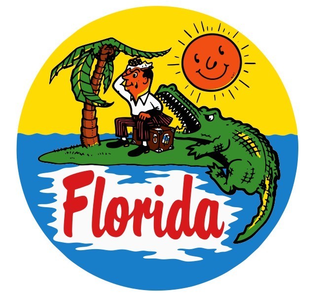 Florida Vintage Style Sticker Decal R8544
