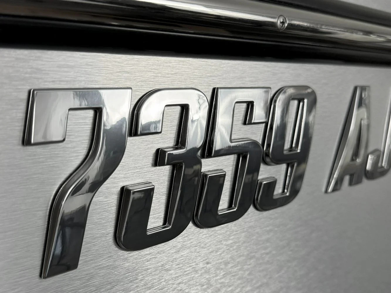 Boat & Jet Ski Registration Numbers Raised 3D Chrome Marine Waterproof Emblem