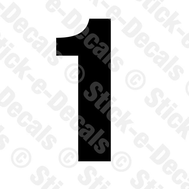 Number ONE 1 Vinyl Die Cut Decal Sticker – RACING NUMBER Custom GP