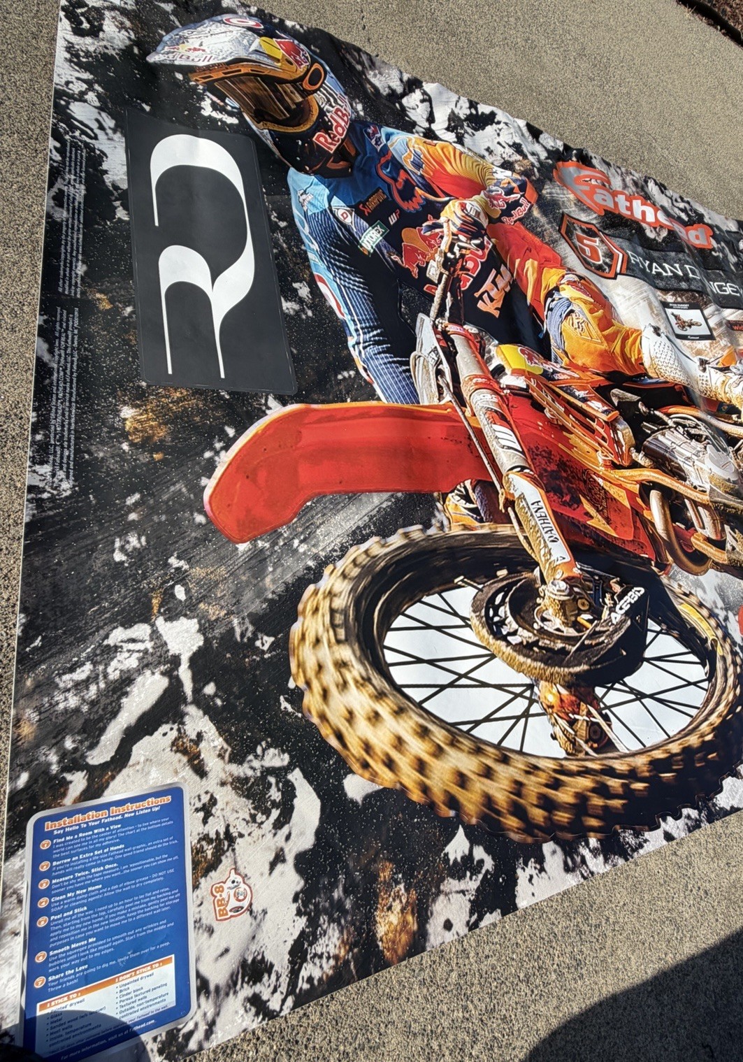 Action Sports Ryan Dungey Fathead Giant Decal 75”X51” Motor Cross Racing Poster