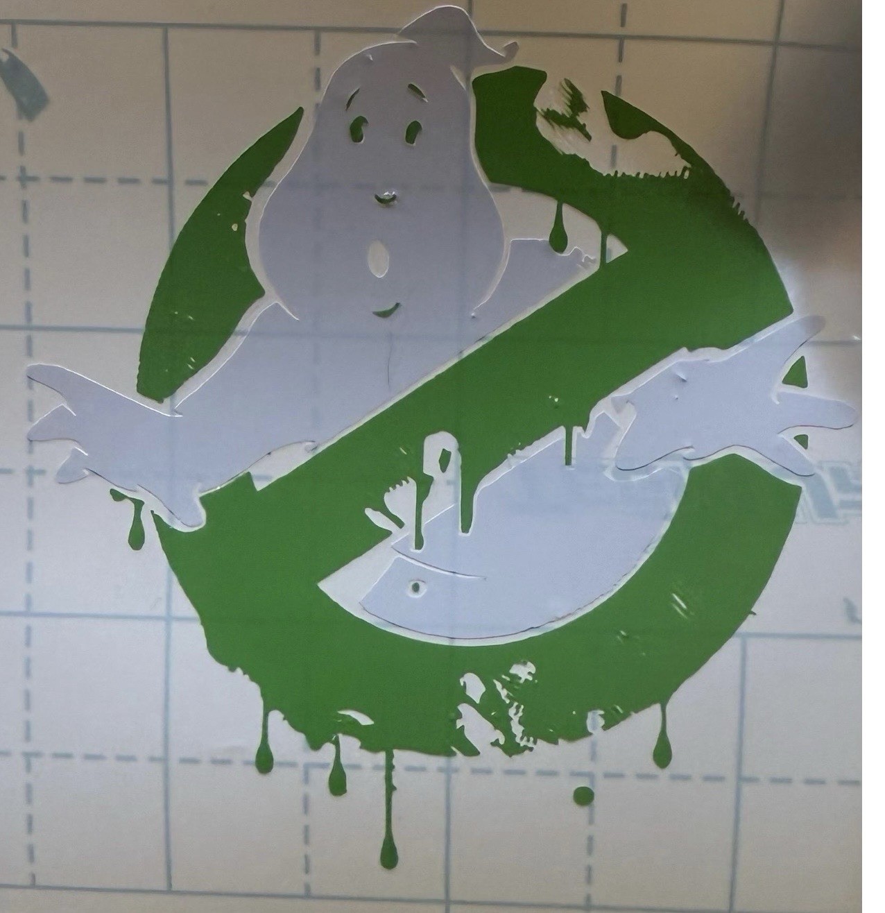 Ghostbusters slimer logo (6×6)