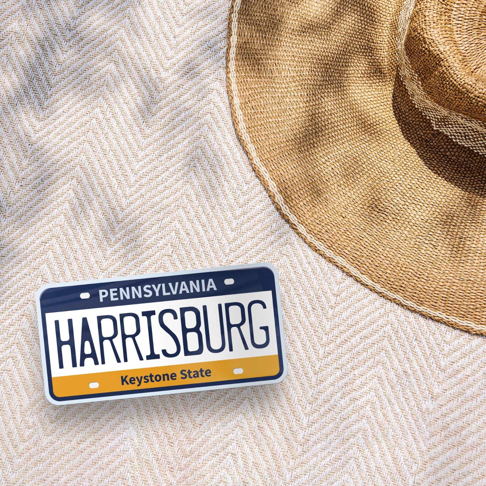 Pennsylvania License Plate Stickers – Choose Your PA City or Saying Decal