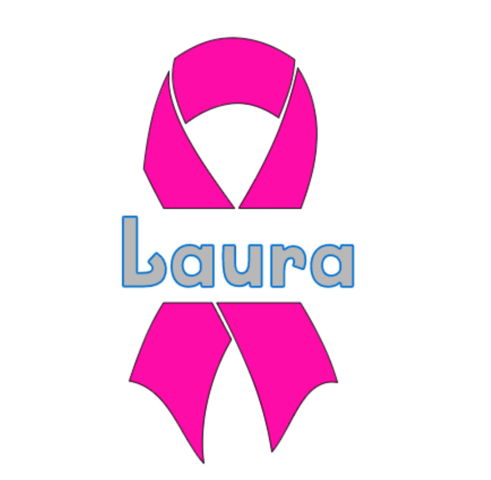 Personalized Cancer Awareness Ribbon Vinyl Decals 2 Designs To Choose From